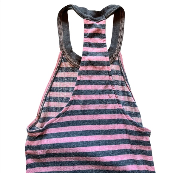 FREE PEOPLE STRIPED PINK & PURPLE TANK SIZE MEDIUM STRETCH KNIT - Picture 3 of 13